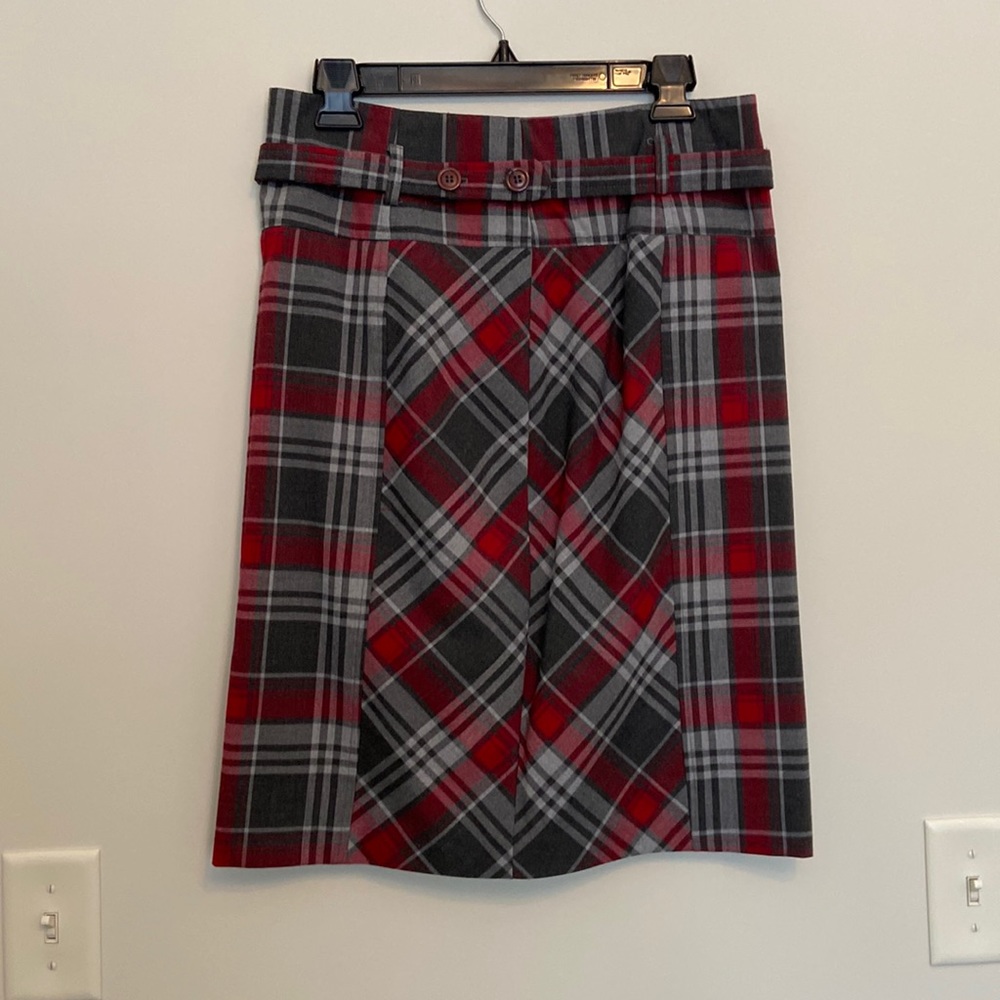 Plaid pencil skirt